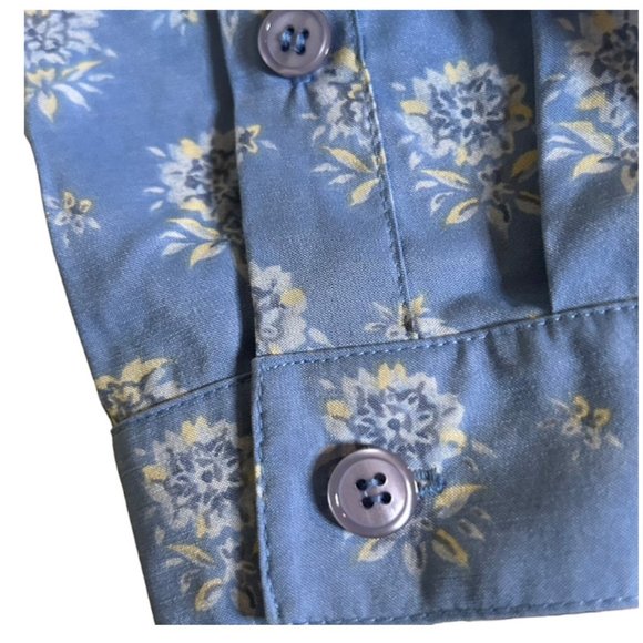 Vintage Vittadini Rayon/Poly Blend Blouse - Blue Boho Print with Border. Size XL - Picture 5 of 8